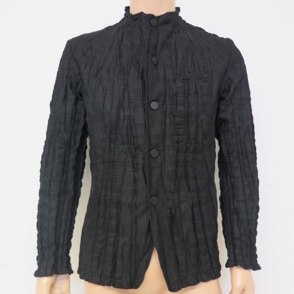 Issey Miyake Other - Issey Miyake Men Jacket Black Plisse Wrinkled